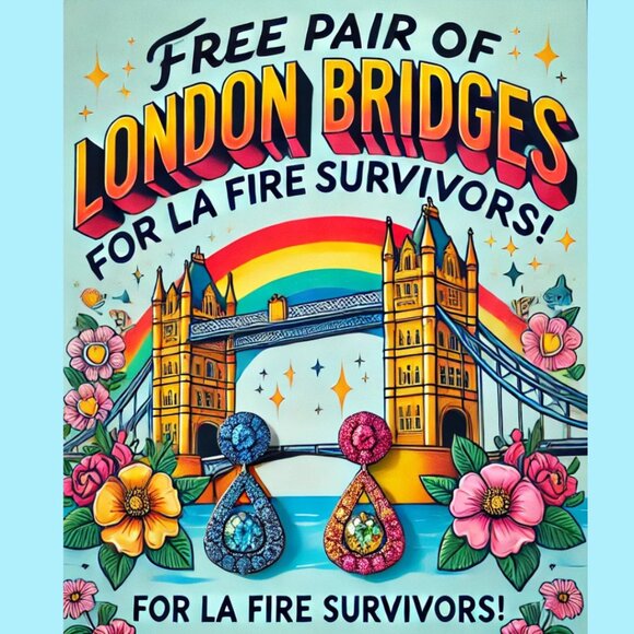 Free Pair Of Earrings For Los Angelas Fire Survivors - Picture 1 of 1